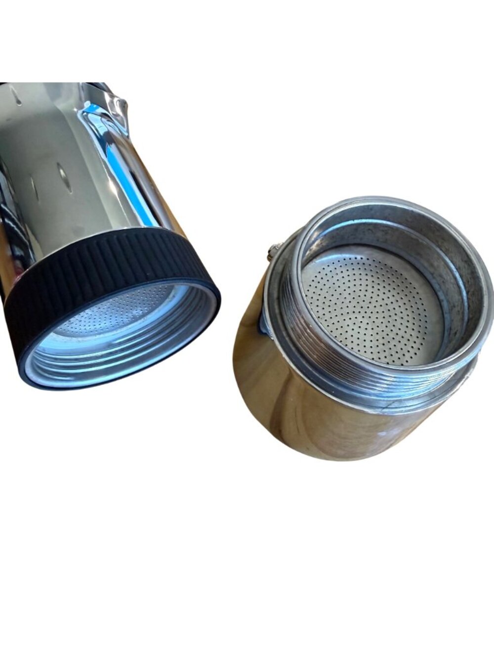 Brim 6 Cup Moka Coffee Maker Stainless Steel Stovetop Flip Top Lid - Picture 7 of 9